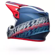 Cross Enduro Motorcycle Мотошлем Bell MX-9 MIPS OFFSET Blue Metal White Opaque