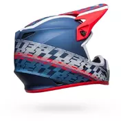 Cross Enduro Motorcycle Мотошлем Bell MX-9 MIPS OFFSET Blue Metal White Opaque