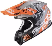 Moto Cross Enduro Scorpion VX-16 Air Мотошлем ORATIO Gray Opaque Orange