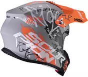Moto Cross Enduro Scorpion VX-16 Air Мотошлем ORATIO Gray Opaque Orange