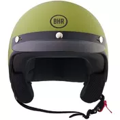 BHR 839 3 BUTTON Jet Motorcycle Мотошлем Matt Green