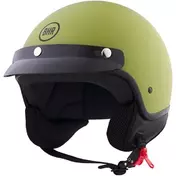 BHR 839 3 BUTTON Jet Motorcycle Мотошлем Matt Green