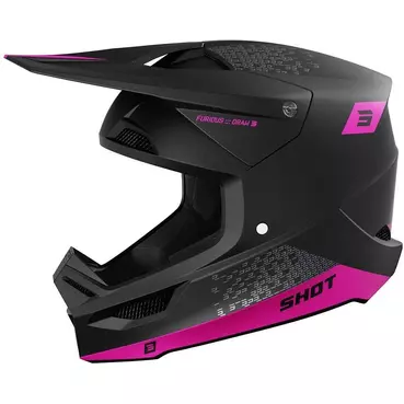 Motocross Enduro Мотошлем Shot FURIOUS DRAW Pink Black Matt