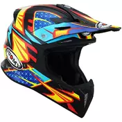 Cross Enduro Motorcycle Мотошлем Suomy X-WING DUEL Light Blue Red