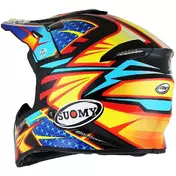 Cross Enduro Motorcycle Мотошлем Suomy X-WING DUEL Light Blue Red