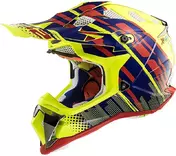 Cross Enduro Moto Мотошлем LS2 MX 470 Yellow Bomber Red Subwoofer