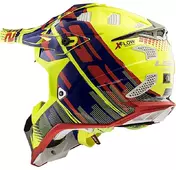 Cross Enduro Moto Мотошлем LS2 MX 470 Yellow Bomber Red Subwoofer