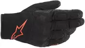 Alpinestars S MAX Drystar Leather and Fabric Motorcycle мотоперчатки Drystar Black Red Fluo