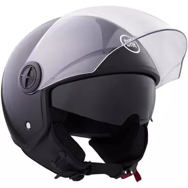 BHR 840 DUAL SHIELD Jet Motorcycle Мотошлем Black Metallic