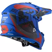 Cross Enduro Moto Ls2 Мотошлем MX437 FAST EVO Alpha Black Blue Matt