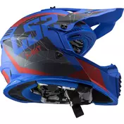 Cross Enduro Moto Ls2 Мотошлем MX437 FAST EVO Alpha Black Blue Matt
