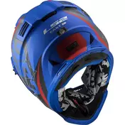 Cross Enduro Moto Ls2 Мотошлем MX437 FAST EVO Alpha Black Blue Matt