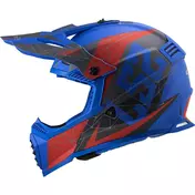 Cross Enduro Moto Ls2 Мотошлем MX437 FAST EVO Alpha Black Blue Matt