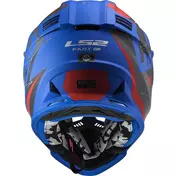 Cross Enduro Moto Ls2 Мотошлем MX437 FAST EVO Alpha Black Blue Matt