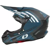 Oneal 5SRS Polyacrylite Spyke Blue White Enduro cross motorcycle Мотошлем