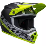 Cross Enduro Motorcycle Мотошлем Bell MX-9 MIPS OFFSET Black Yellow Fluo Matt