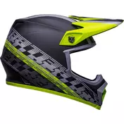 Cross Enduro Motorcycle Мотошлем Bell MX-9 MIPS OFFSET Black Yellow Fluo Matt