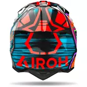 Airoh WRAAAP CYBER Orange Cross Enduro Motorcycle Мотошлем