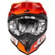 Moto Cross Enduro Мотошлем Just1 J39 KINETIC Camo Gray Red Fluo Orange