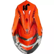 Moto Cross Enduro Мотошлем Just1 J39 KINETIC Camo Gray Red Fluo Orange