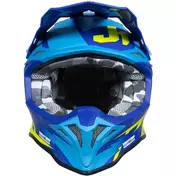 Moto Cross Enduro Мотошлем Just1 J39 Poseidon Fluo Yellow Blue