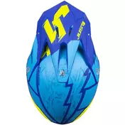 Moto Cross Enduro Мотошлем Just1 J39 Poseidon Fluo Yellow Blue