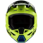 Alpinestars SM3 YOUTH RADIUM Kids Cross Enduro Motorcycle Мотошлем Fluorescent Yellow Black Glossy Blue
