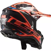 Cross Enduro Motorcycle Мотошлем Off Road Ls2 MX700 SUBVERTER EVO Stomp Orange Fluo Black