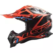 Cross Enduro Motorcycle Мотошлем Off Road Ls2 MX700 SUBVERTER EVO Stomp Orange Fluo Black
