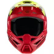 Alpinestars SM3 YOUTH FRAY Kids Cross Enduro Motorcycle Мотошлем Red Yellow Fluorescent Black Glossy
