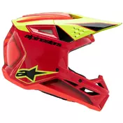 Alpinestars SM3 YOUTH FRAY Kids Cross Enduro Motorcycle Мотошлем Red Yellow Fluorescent Black Glossy