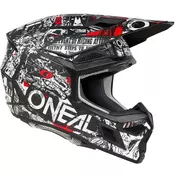 Oneal 3SRS Stack Cross Enduro Motorcycle Мотошлем Black White
