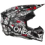 Oneal 3SRS Stack Cross Enduro Motorcycle Мотошлем Black White