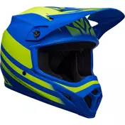 Moto Cross Enduro Мотошлем Bell MX-9 MIPS DISRUPT Blue Yellow Fluo Matt