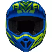Moto Cross Enduro Мотошлем Bell MX-9 MIPS DISRUPT Blue Yellow Fluo Matt