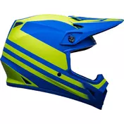 Moto Cross Enduro Мотошлем Bell MX-9 MIPS DISRUPT Blue Yellow Fluo Matt