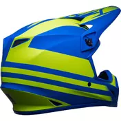 Moto Cross Enduro Мотошлем Bell MX-9 MIPS DISRUPT Blue Yellow Fluo Matt