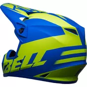 Moto Cross Enduro Мотошлем Bell MX-9 MIPS DISRUPT Blue Yellow Fluo Matt