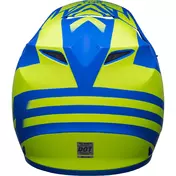 Moto Cross Enduro Мотошлем Bell MX-9 MIPS DISRUPT Blue Yellow Fluo Matt