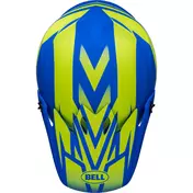 Moto Cross Enduro Мотошлем Bell MX-9 MIPS DISRUPT Blue Yellow Fluo Matt