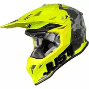 Moto Cross Enduro Мотошлем Just1 J39 KINETIC Camo Lime Matt Fluo Yellow