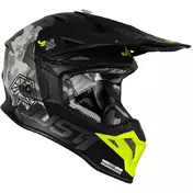 Moto Cross Enduro Мотошлем Just1 J39 KINETIC Camo Yellow Fluo Matt Black