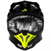 Moto Cross Enduro Мотошлем Just1 J39 KINETIC Camo Yellow Fluo Matt Black