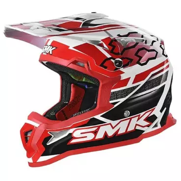 SMK Allterra Tribou MX GL123 Red White Motocross Мотошлем