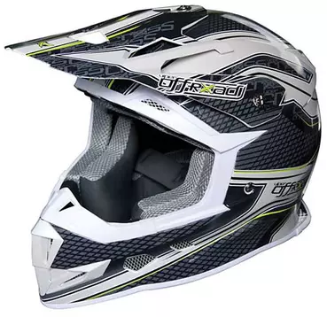 Casco Moto Cross Enduro One Racing Viper White Grey
