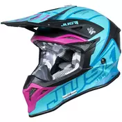 Moto Cross Enduro Мотошлем Just1 J39 Thruster Petrol Blue Fuchsia Black