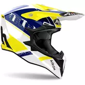 Airoh WRAAAP FEEL Yellow Blue Cross Enduro Motorcycle Мотошлем