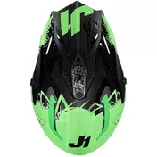 Moto Cross Enduro Мотошлем Just1 J38 MASK Black Green Glossy