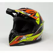 Cross Enduro One Off Road STAR Motorcycle Мотошлем Yellow Orange