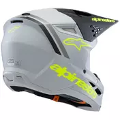 Alpinestars SM3 YOUTH RADIUM Kids Cross Enduro Motorcycle Мотошлем Grey Black Yellow Fluorescent Matt